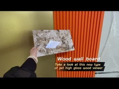 PET Bambù Carbone di legno Veneer marmo alto lucido Interni di decorazione del muro pannello