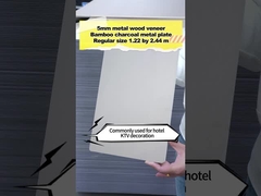 PVC Decorazione Bambù Carbone di legno Tavola da parete metallica di alta densità Pannelli da parete interni