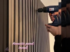 Pannello acustico di legno di legno solido dei materiali della decorazione interna del pannello di vendite dirette della fabbrica