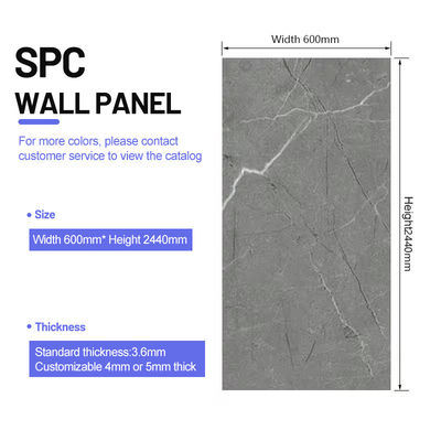 SPC Marble Wall Panel And PVC Waterproof Board Are Used For Hotel Apartment Offices