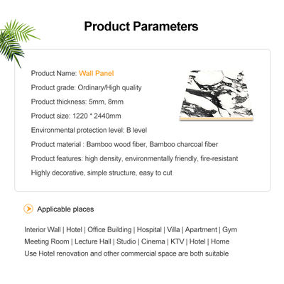 Indoor Decoration WPC Seamless Board Modern Building Materials Fireproof Waterproof PVC Background 3d Wall Panel