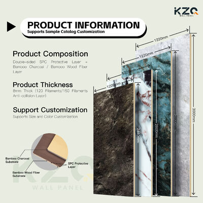 New Product Paint Free Bamboo Wood Fiber Wall Panel Anti Collision Waterproof Moisture Proof Easy Install for Hotel Corridors