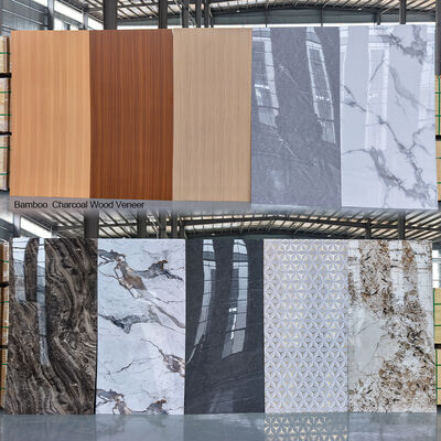 Wholesale Bamboo Charcoal Wood Veneer Fireproof Moisture-Proof Marble Wall Panel Surface Modern Design Household