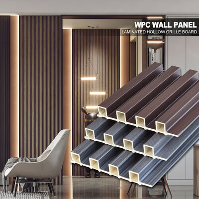 Interior WPC Wall Panels Waterproof Fireproof Soundproof Grille Board For Entertainment Decorative