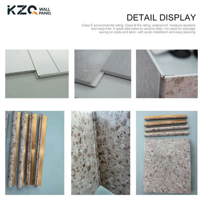 SPC Wall Panel Waterproof Stone Plastic Composite Board Interior Decor For Bathroom And Shower