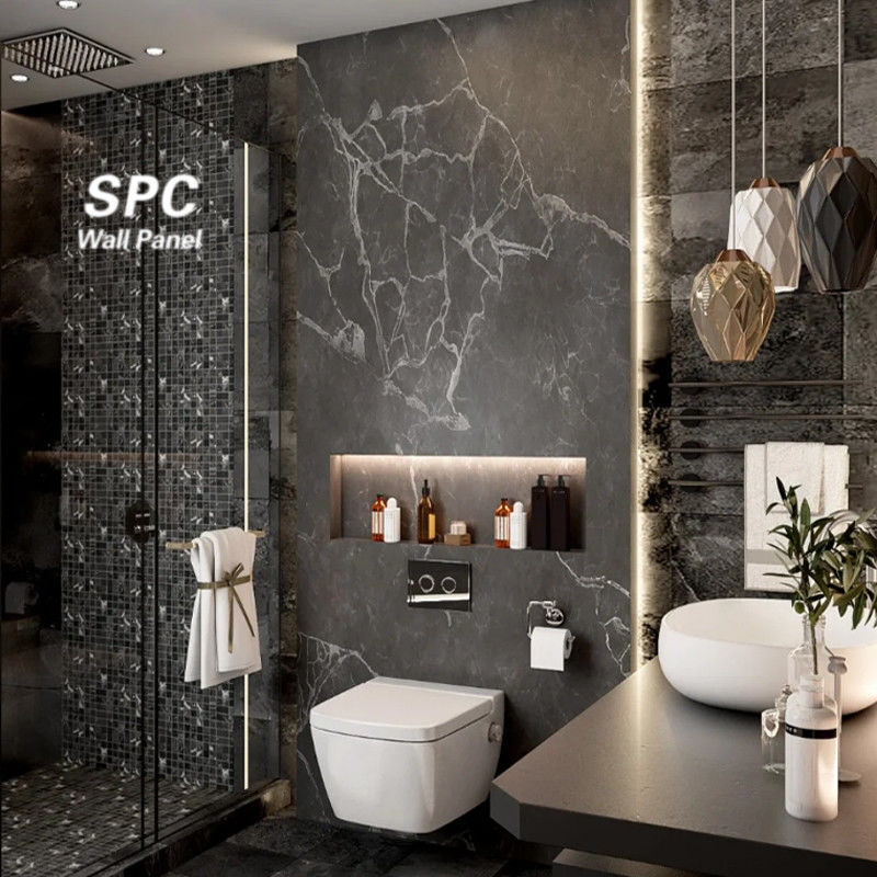 SPC Wall Panel Wear Resistant Pvc Marble Wall Panels For Apartment
