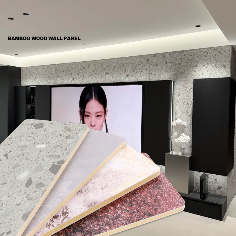 Easy Install Flame Retardant Bamboo Charcoal Wood Veneer Wall Panel with E0 Grade Formaldehyde Emission for Interior Decoration