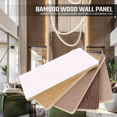 Pannello murale effetto legno in PVC 5mm flessibile decorativo da interno in fibra di bambù