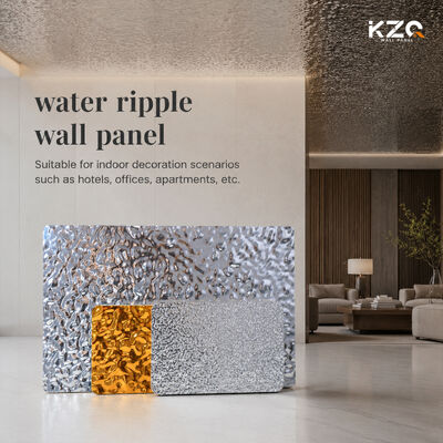 3D Water Ripple Series KTY Club soffitto e parete 5mm/mm Tavola decorativa Tavola da parete in bambù carbone