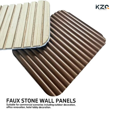 Nuovo arrivo in magazzino Pannello murale scanalato WPC Premium Pannello murale 3D per decorazione d'interni domestica