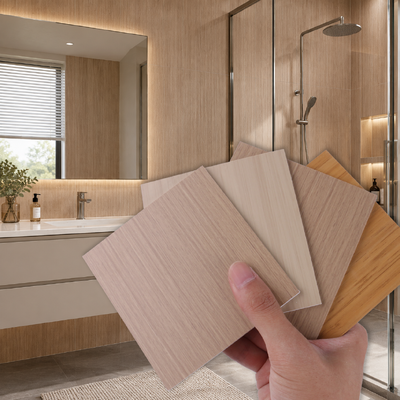 Pannello murale SPC impermeabile e ignifugo B1 moderno con facile installazione per bagno e doccia